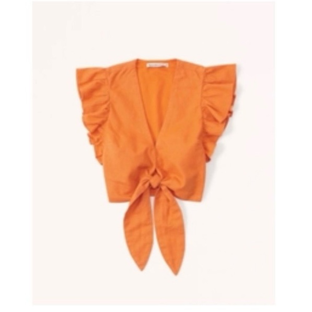 Abercrombie cropped linen top